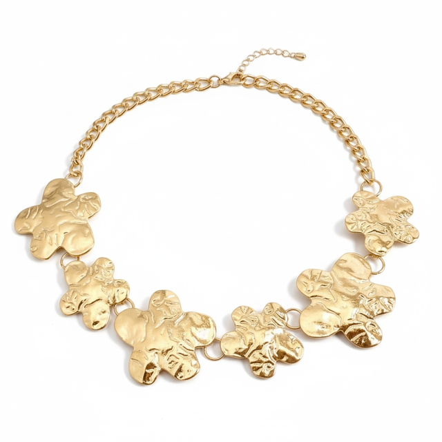 Collane a maglie con fiori