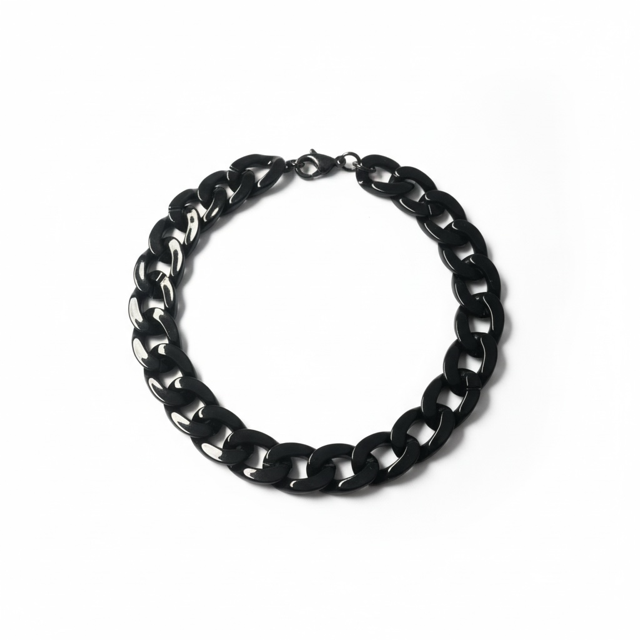 Collana a maglia nera
