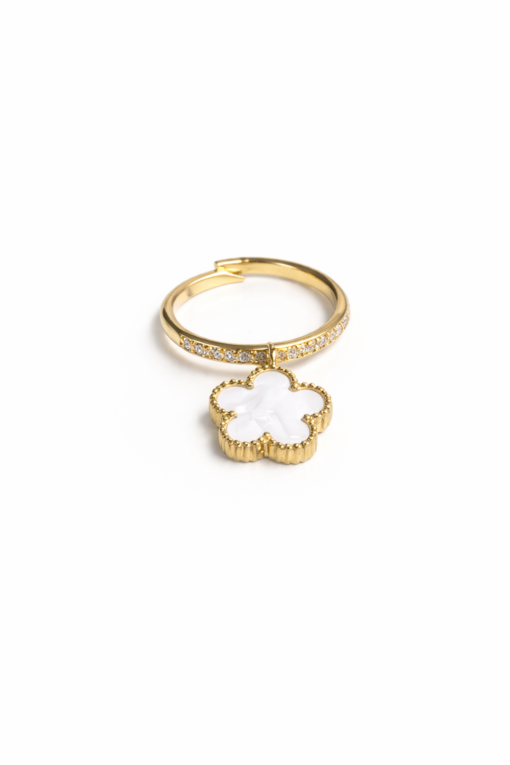 Anello con quadrifoglio