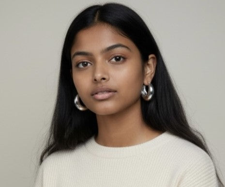 Orecchini a bottone argento