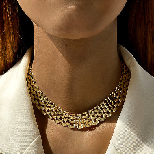 Collana con maglie oro